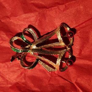 Christmas bell brooch